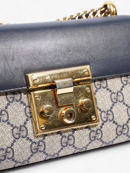 Gucci Padlock GG Supreme / Navy Blue Canvas Small