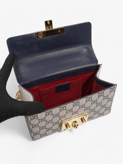 Gucci Padlock GG Supreme / Navy Blue Canvas Small
