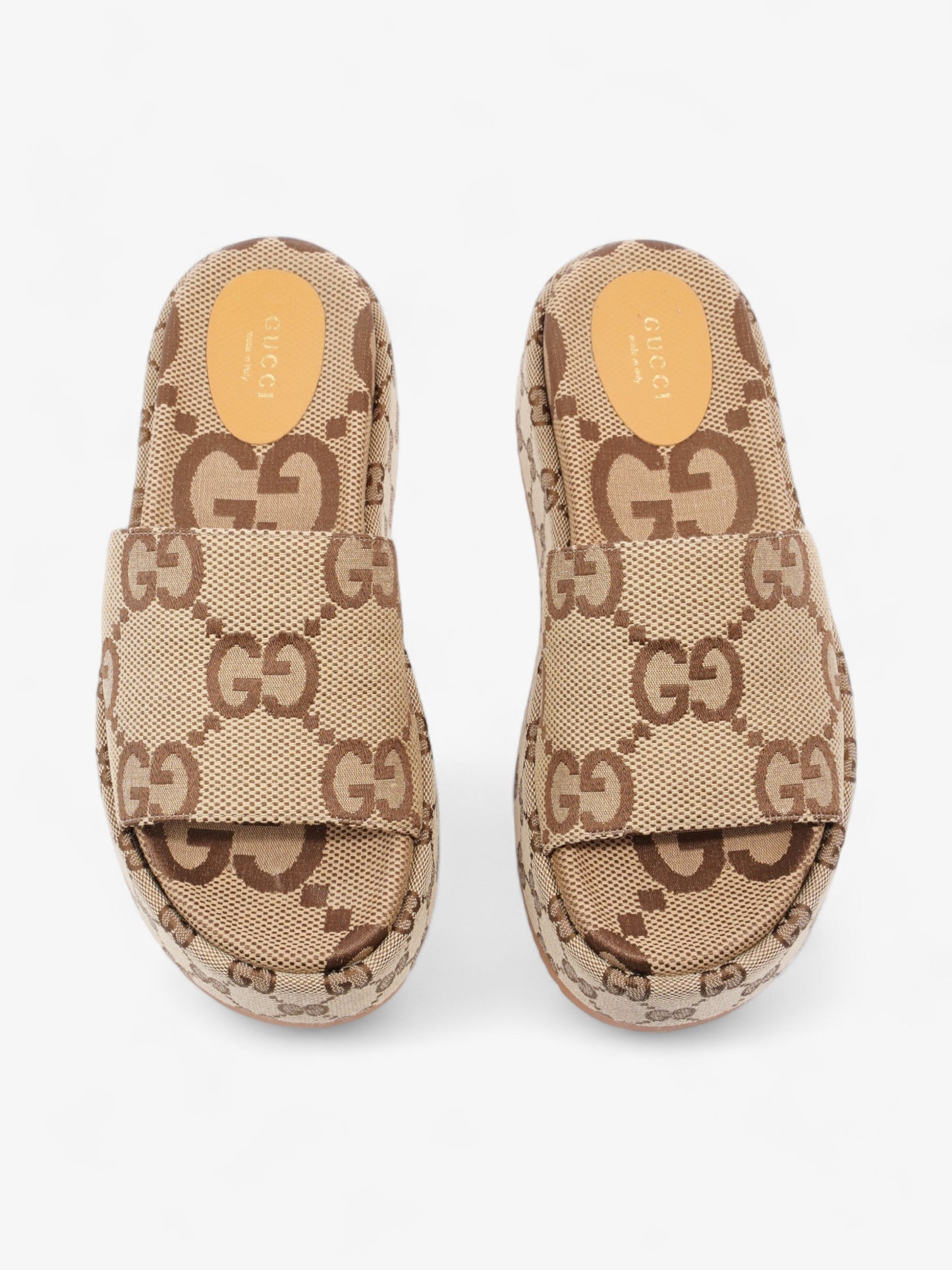 Gucci Angelina Camel And Ebony GG Supreme Canvas EU 38 UK 5