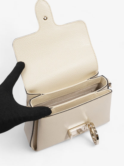Gucci Interlocking G Dollar Bag Ivory Calfskin Leather Small