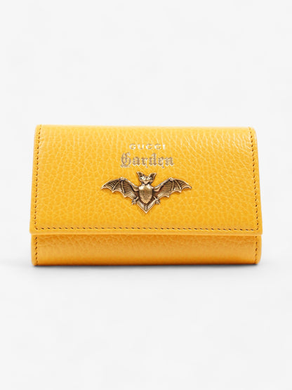 Gucci Garden Key Case with Bat Mustard Leather