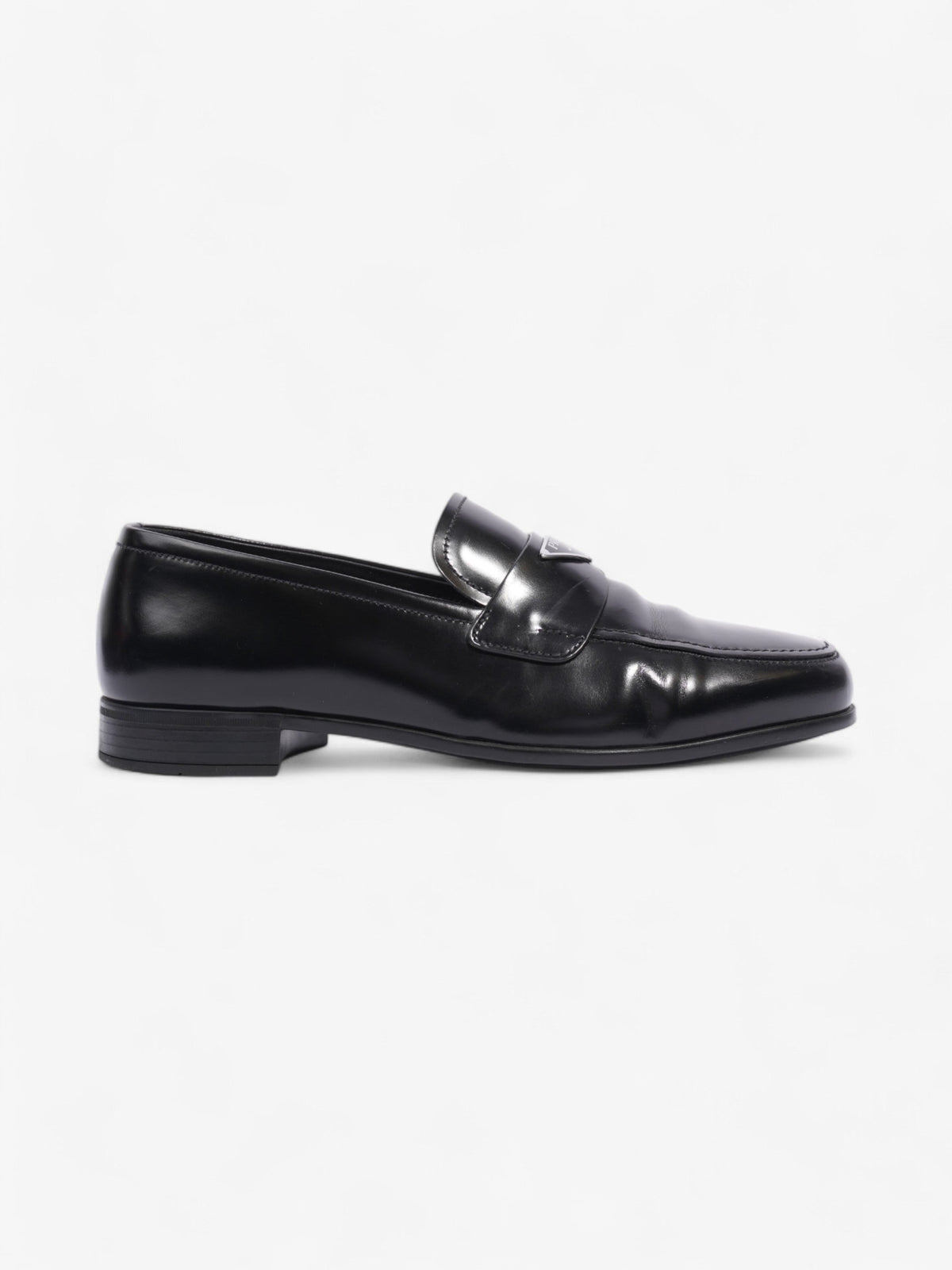Prada Loafers Black / Silver Leather EU 40.5 UK 6.5