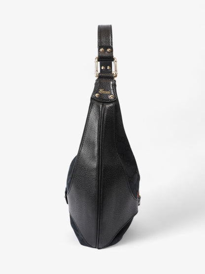 Gucci Amalfi Horsebit Hobo GG Supreme / Black / Brown Canvas