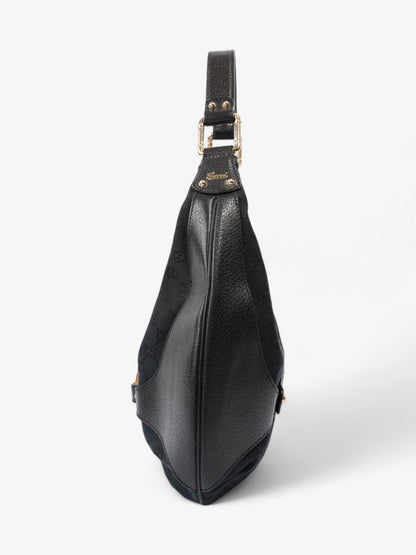 Gucci Amalfi Horsebit Hobo GG Supreme / Black / Brown Canvas