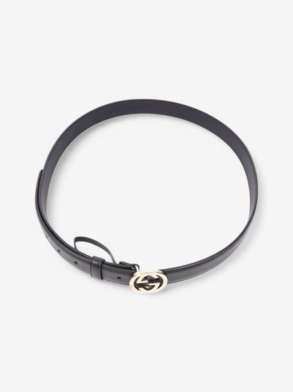 Gucci Interlocking G Belt Black / Gold Leather 95cm / 38"