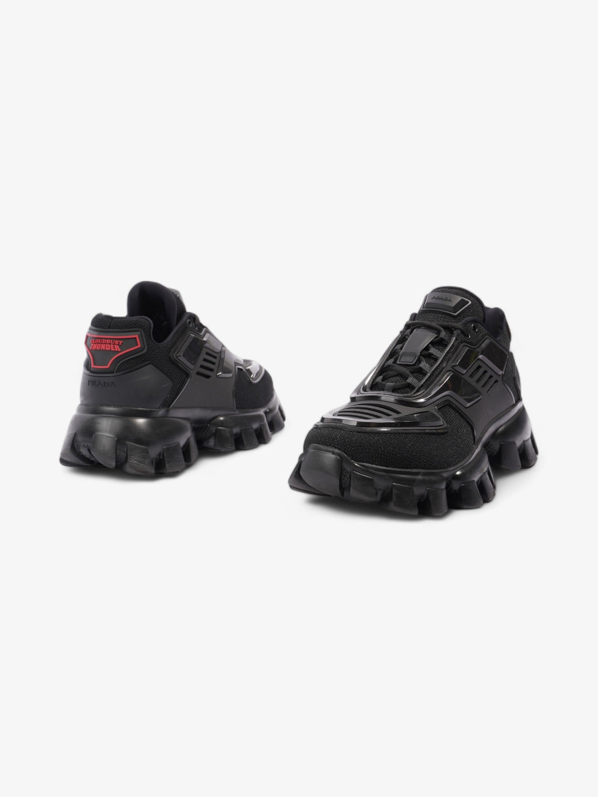 Prada Cloudbust Thunder Sneakers Black / Red Mesh EU 38.5 UK 5.5