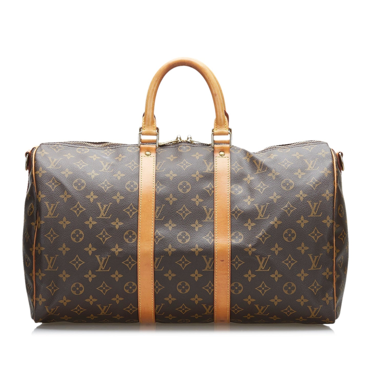 LOUIS VUITTON Monogram Keepall Bandouliere 45 Brown
