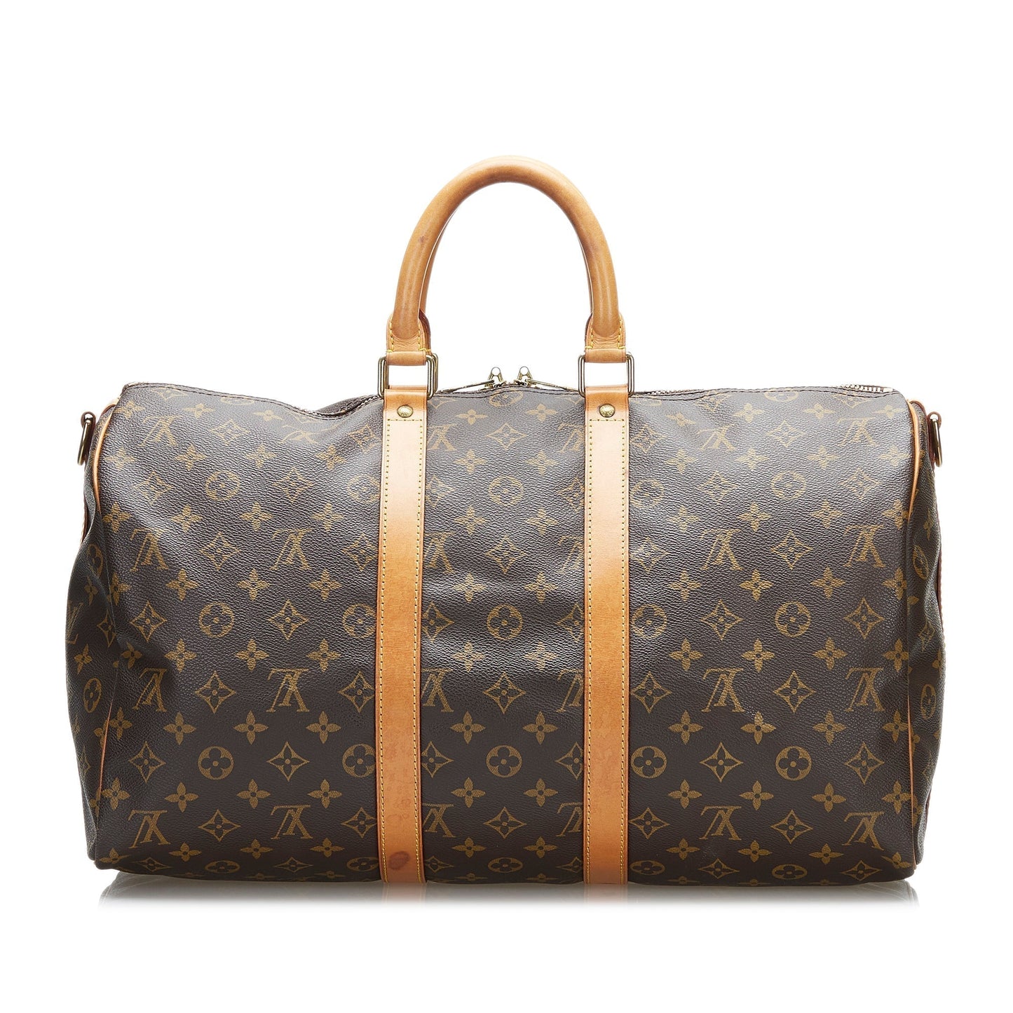 LOUIS VUITTON Monogram Keepall Bandouliere 45 Brown