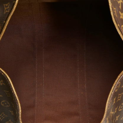 LOUIS VUITTON Monogram Keepall Bandouliere 45 Brown