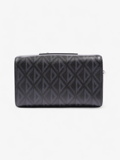 Christian Dior Pouch Saddle Duffle Black Coated Canvas