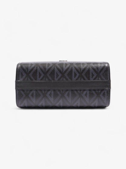 Christian Dior Pouch Saddle Duffle Black Coated Canvas