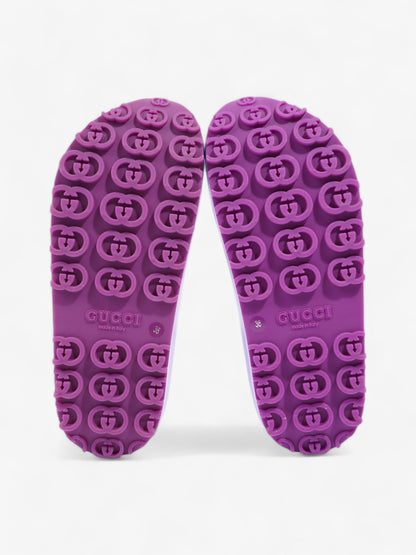 Gucci GG Platform Slides Pink / Purple Rubber EU 38 UK 5