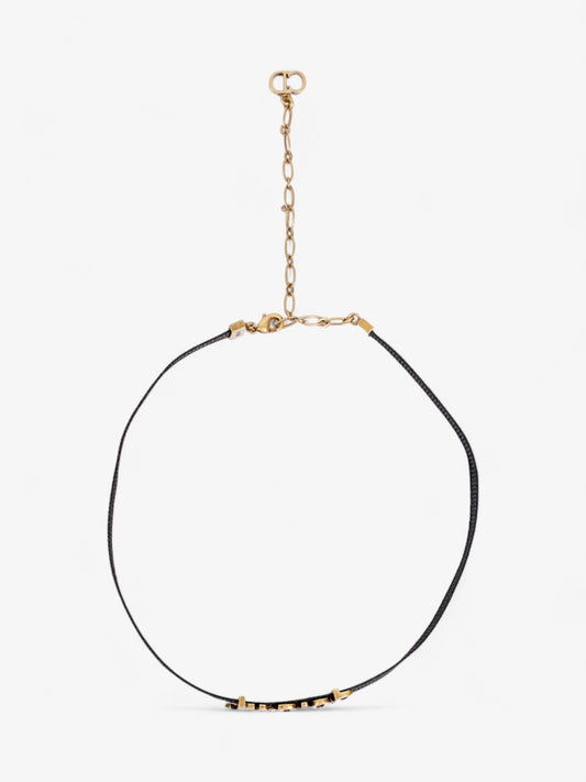 Christian Dior J'Adior Choker Black / Gold Cotton