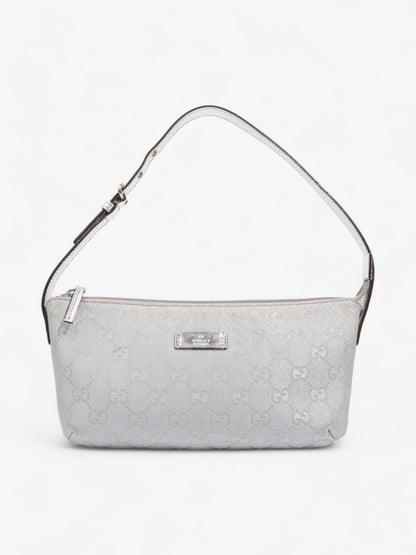 Gucci Boat Pochette Silver / GG Supreme Canvas