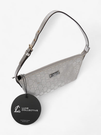 Gucci Boat Pochette Silver / GG Supreme Canvas
