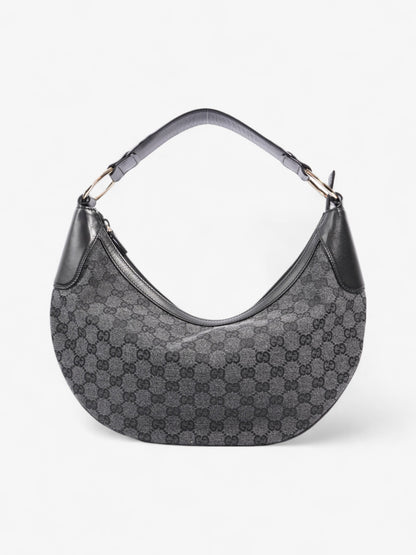 Gucci Half Moon Hobo Black Denim GG Supreme Denim