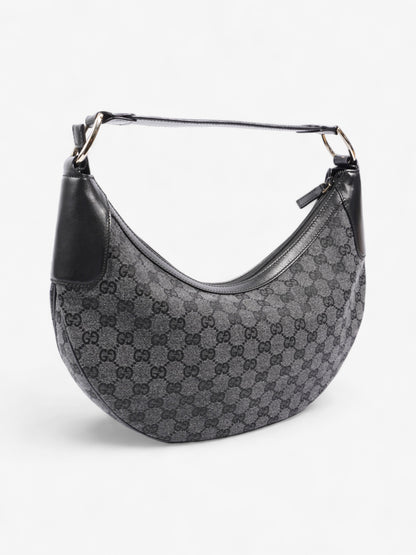 Gucci Half Moon Hobo Black Denim GG Supreme Denim
