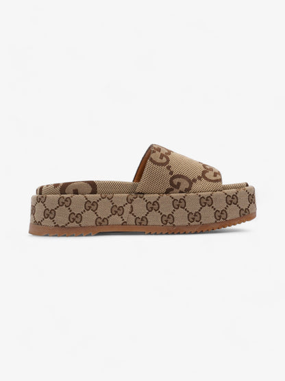 Gucci Angelina GG Platform Slides GG Supreme Canvas EU 38 UK 5