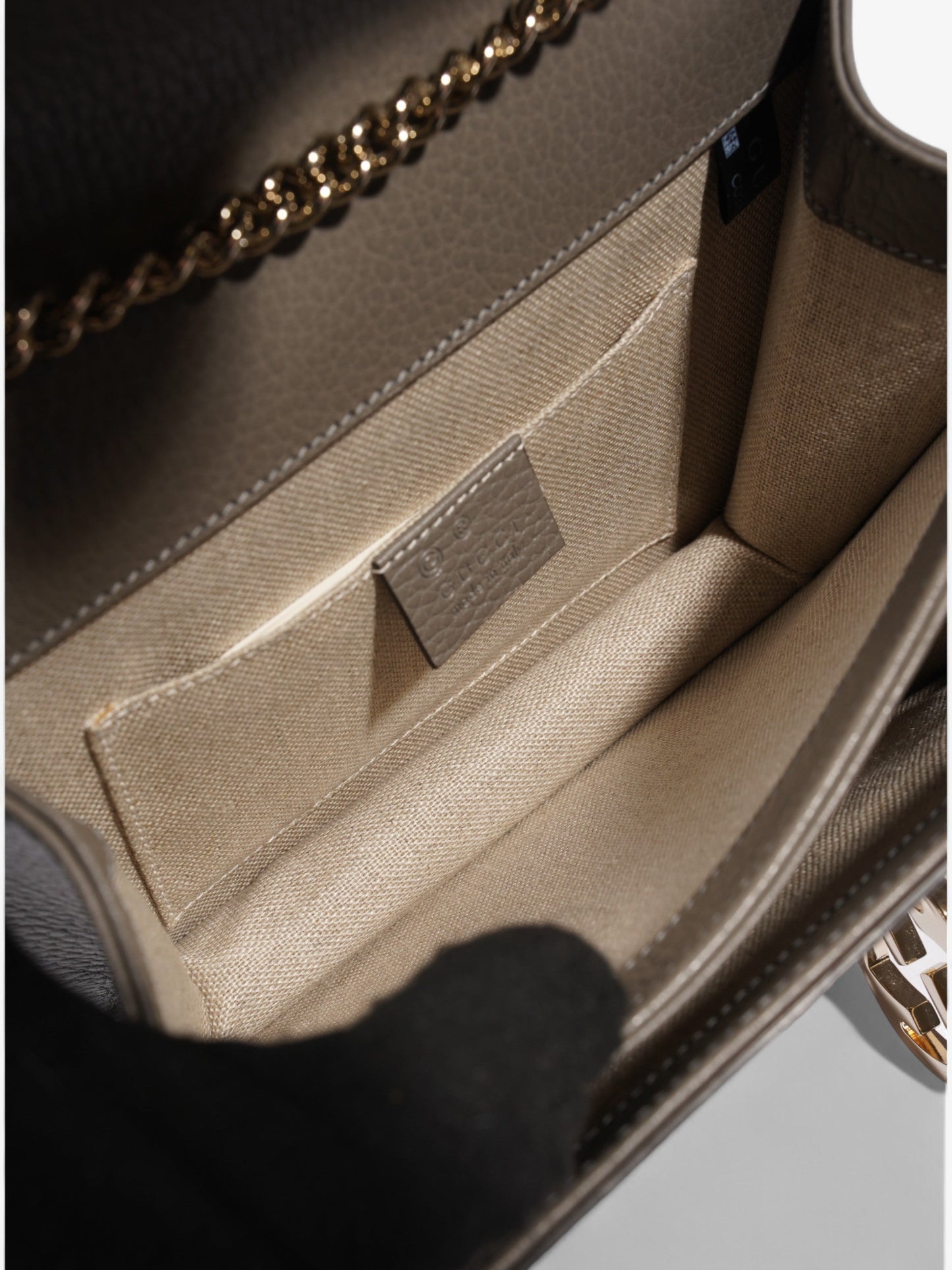 Gucci Interlocking Bag Grey Leather Small