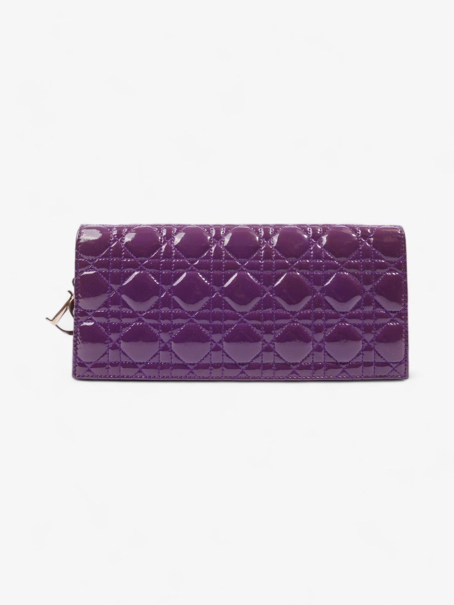 Christian Dior Long Flap Purple Patent Leather