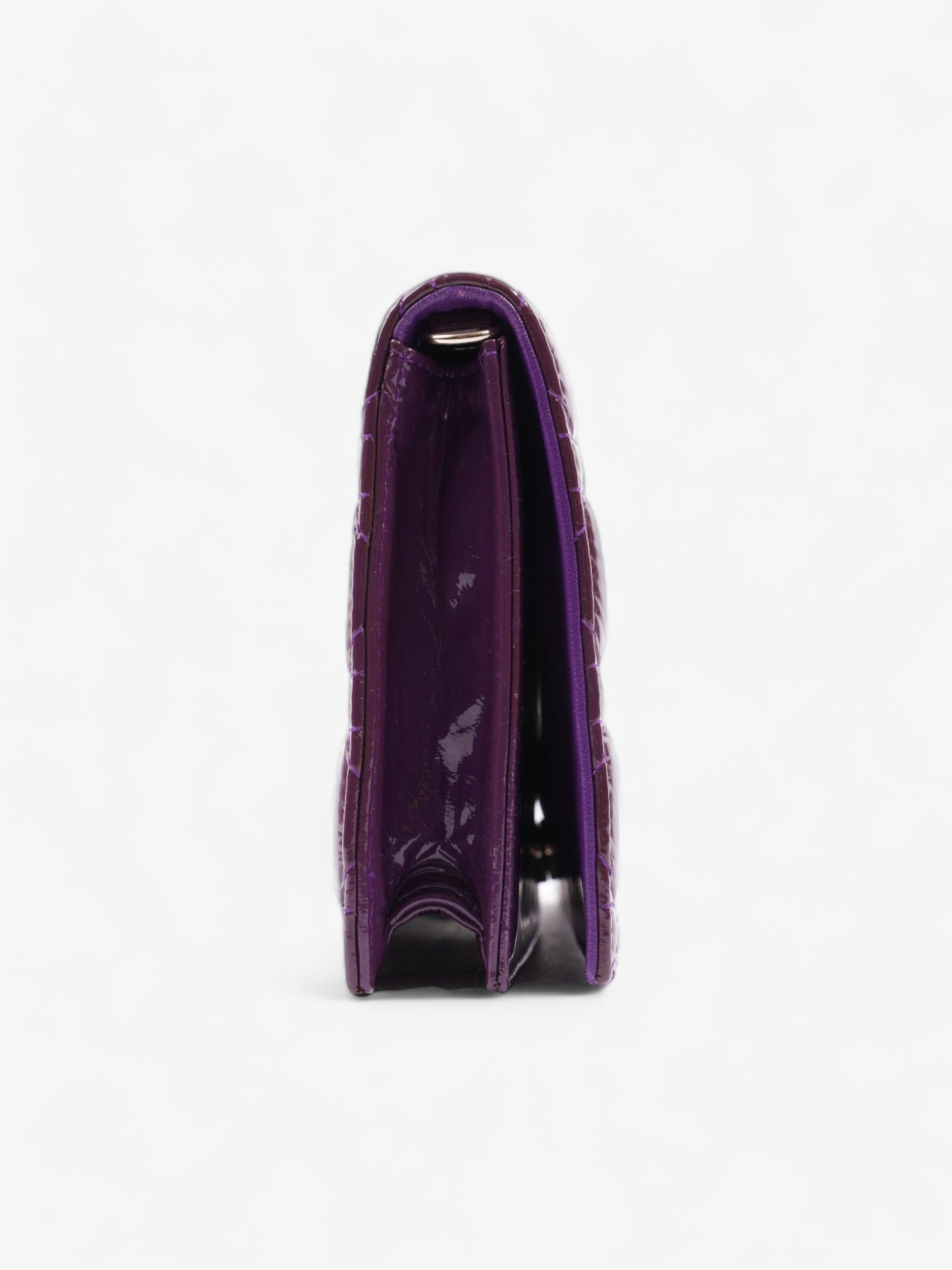 Christian Dior Long Flap Purple Patent Leather