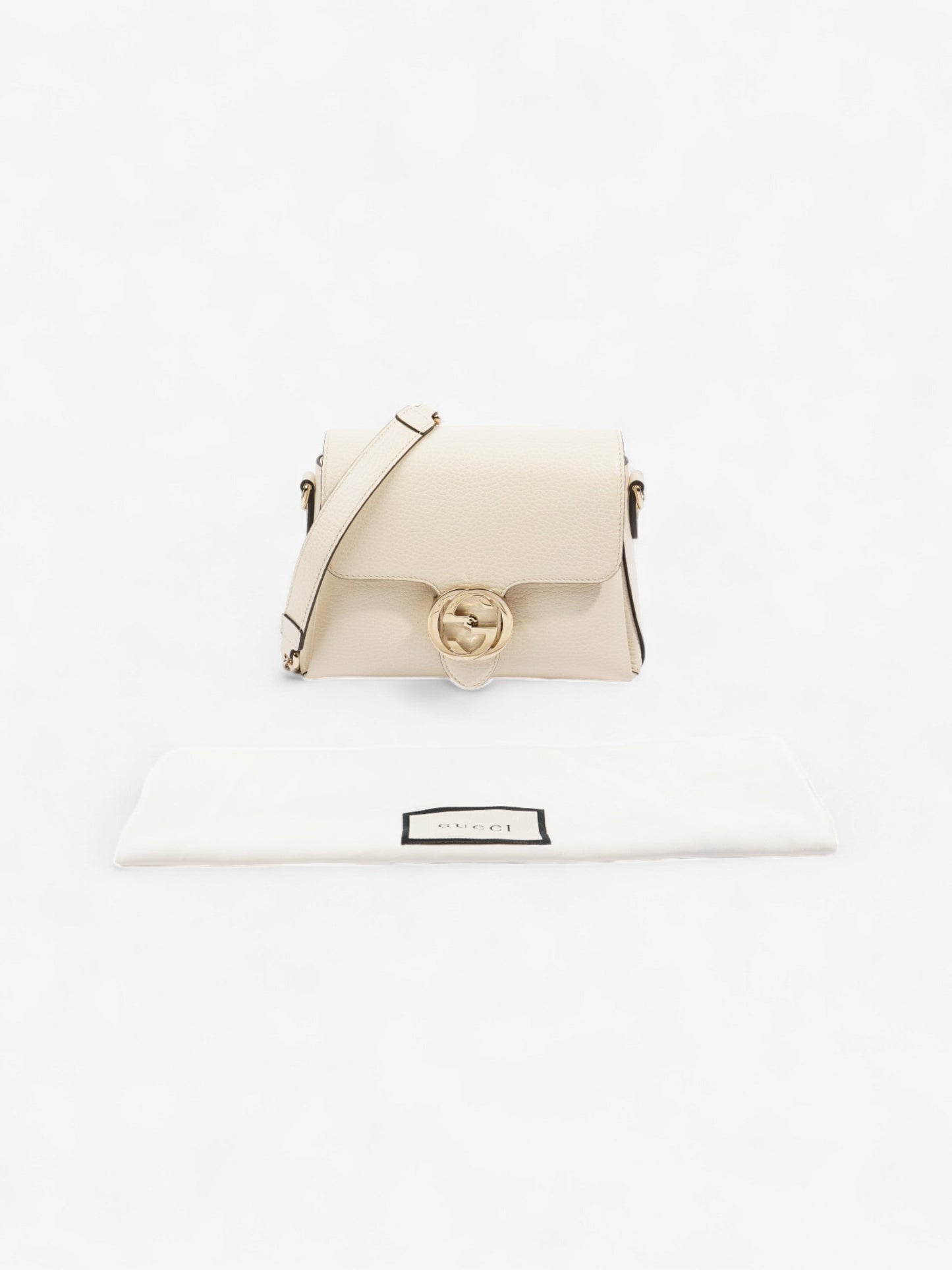 Gucci Interlocking G Dollar Bag White Leather