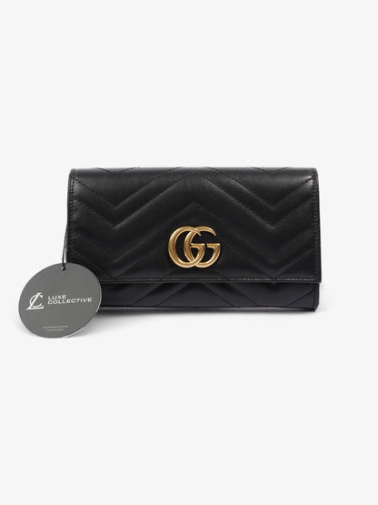 Gucci Gucci Marmont Continental Wallet Black Matelasse Leather