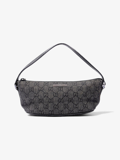 Gucci Pochette Boat Baguette Black Canvas