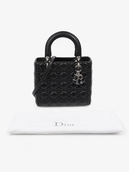 Christian Dior Lady Dior Black Leather Medium