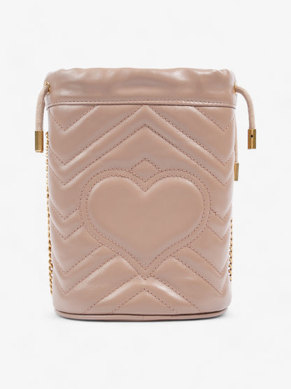 Gucci GG Marmont Bucket Bag Dusty Pink Matelasse Leather Mini