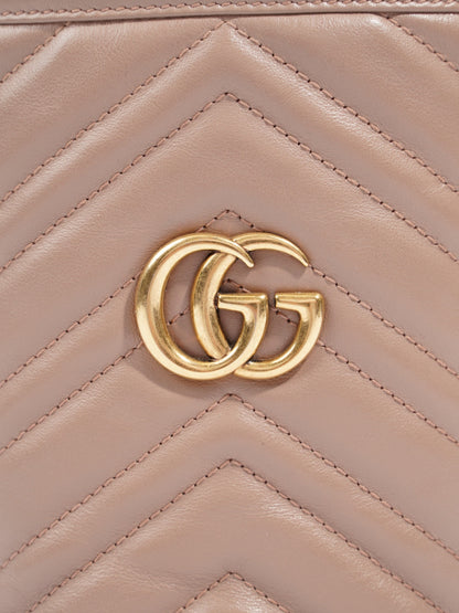 Gucci GG Marmont Bucket Bag Dusty Pink Matelasse Leather Mini