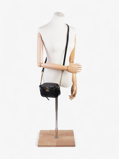 Gucci GG Marmont Black Matelasse Leather Mini