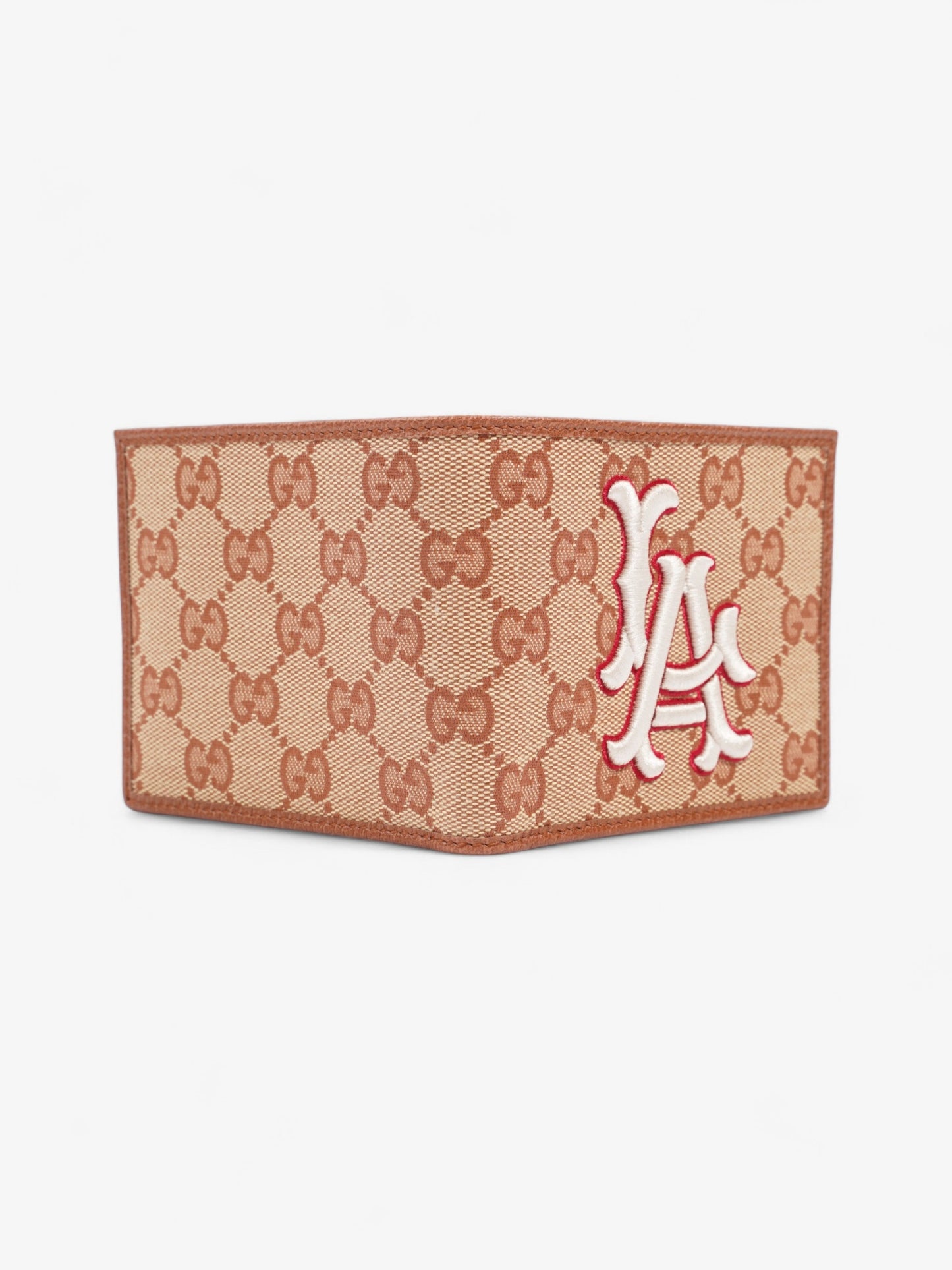 Gucci LA Dodgers Bi-Fold Wallet Beige / Brown Canvas