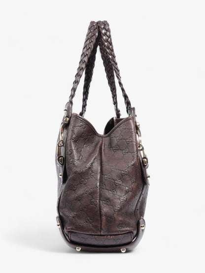 Gucci Pelham Dark Brown Guccissima Leather Medium