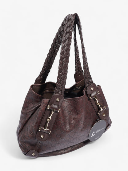 Gucci Pelham Dark Brown Guccissima Leather Medium