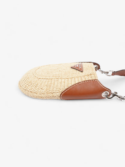 Prada Open Hobo Brown / Neutral Raffia