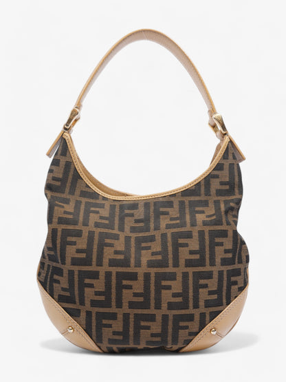 Fendi Zucca Hobo Tobacco / Brown / Beige Canvas Small
