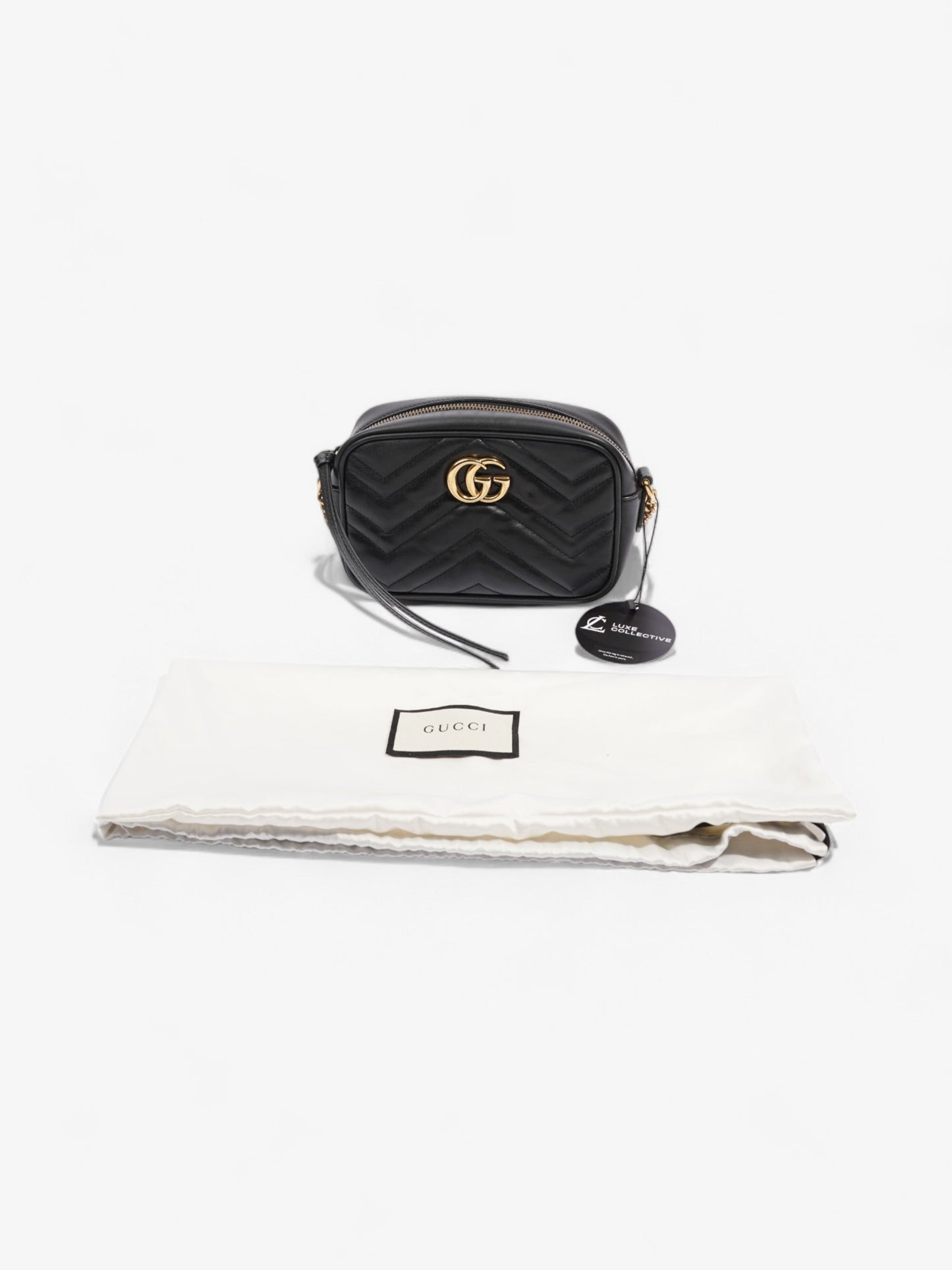 Gucci GG Marmont Black Matelasse Leather Mini