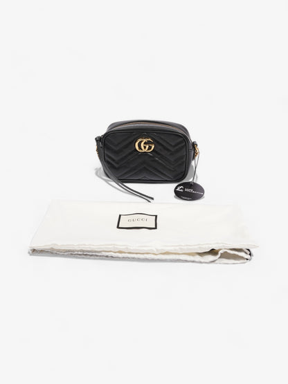 Gucci GG Marmont Black Matelasse Leather Mini