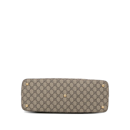 Gucci Linea A Zip Brown GG Supreme Canvas