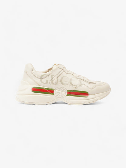 Gucci Rhyton Logo Ivory / Vintage Stripe Leather EU 45 UK 11