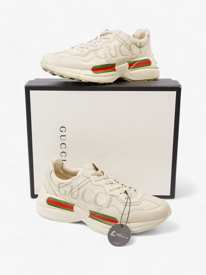 Gucci Rhyton Logo Ivory / Vintage Stripe Leather EU 45 UK 11
