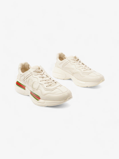 Gucci Rhyton Logo Ivory / Vintage Stripe Leather EU 45 UK 11