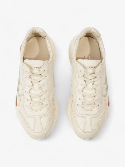 Gucci Rhyton Logo Ivory / Vintage Stripe Leather EU 45 UK 11