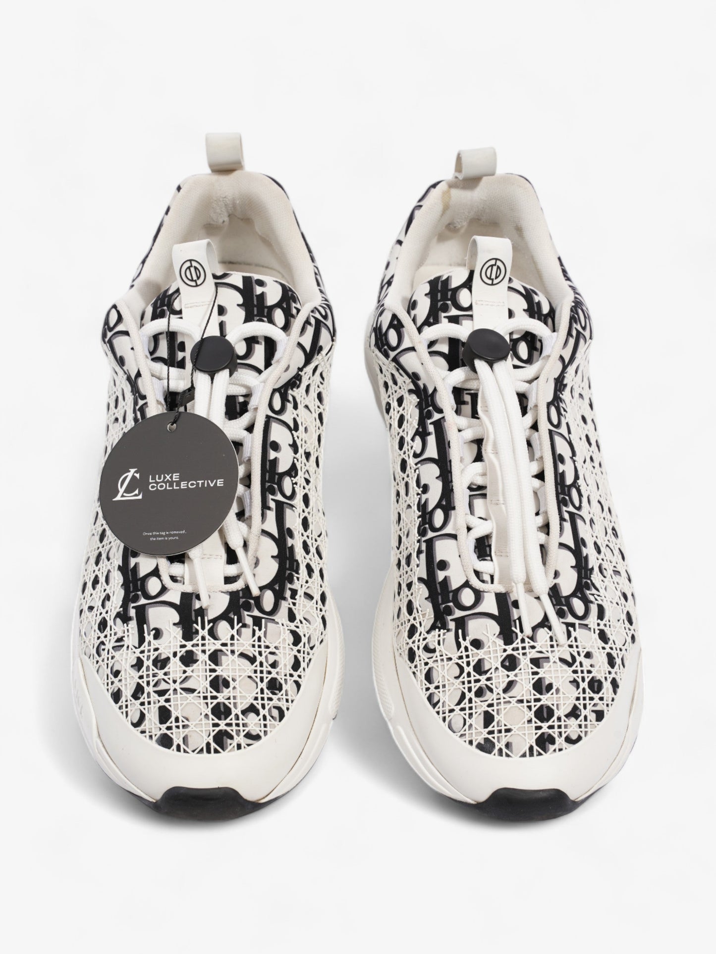 Christian Dior B24 White / Black Oblique Technical Fabric EU 45.5 UK 11