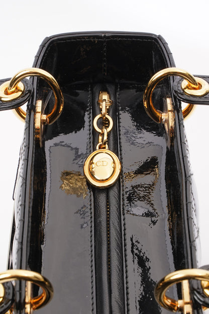 Lady Dior Black Patent Leather Medium