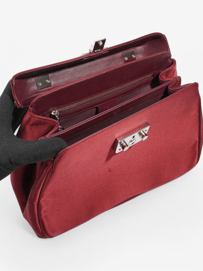 Gucci Bamboo Lady Lock Top Handle Red Velvet