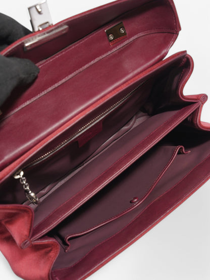 Gucci Bamboo Lady Lock Top Handle Red Velvet