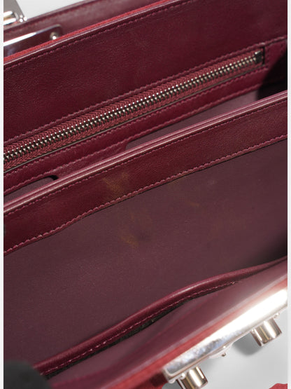 Gucci Bamboo Lady Lock Top Handle Red Velvet