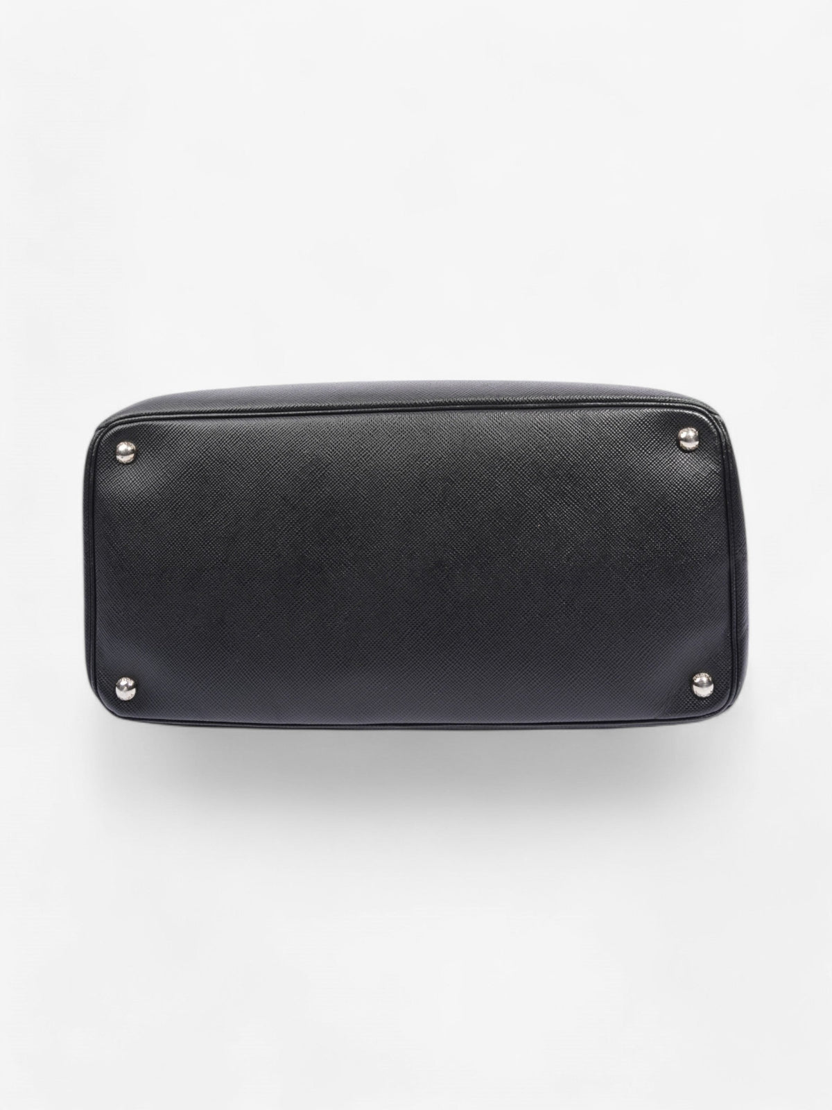 Prada Turnlock Twin Tote Black Saffiano Leather
